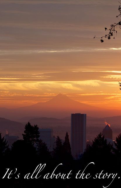 sunrise over Portland